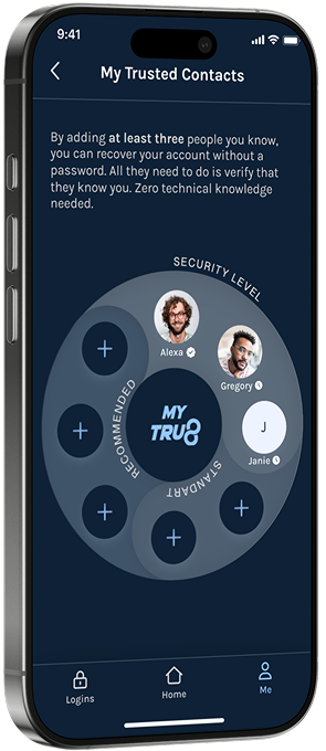 Tru8 Connect trusted contacts